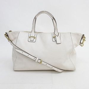 COACH F29364 WHITE LEATHER SATCHEL HANDBAG PURSE